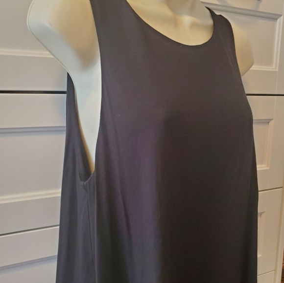 H&M Simple Black Summer A-Line Dress With Pockets - Picture 6 of 9